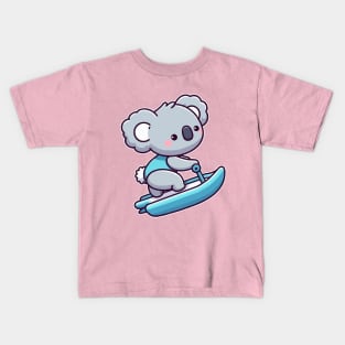 Funny koala Jetskiing Kids T-Shirt